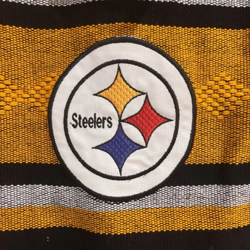 Pittsburgh Steelers Woven Mexican Baja Backpack Drawstring Boho Rucksack NFL